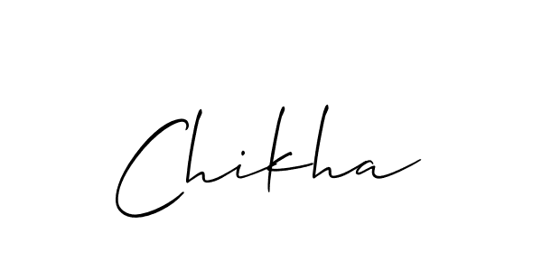 Also You can easily find your signature by using the search form. We will create Chikha name handwritten signature images for you free of cost using Allison_Script sign style. Chikha signature style 2 images and pictures png