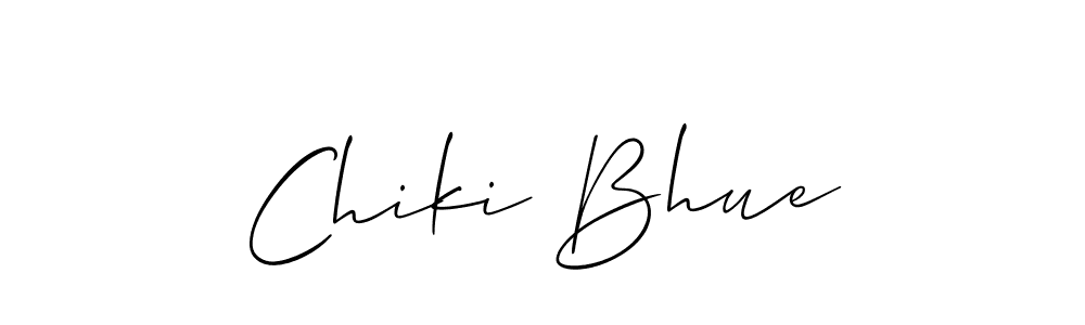 Allison_Script is a professional signature style that is perfect for those who want to add a touch of class to their signature. It is also a great choice for those who want to make their signature more unique. Get Chiki Bhue name to fancy signature for free. Chiki Bhue signature style 2 images and pictures png
