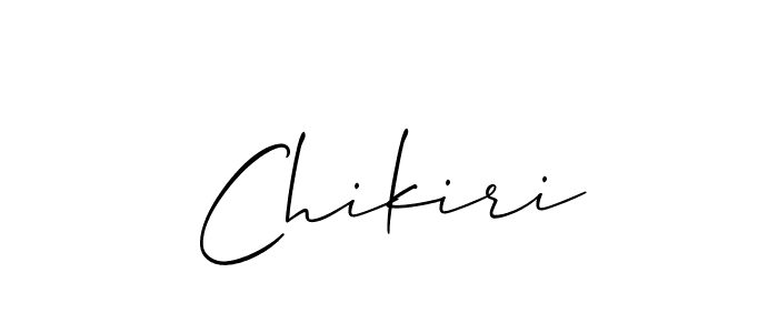 Also we have Chikiri name is the best signature style. Create professional handwritten signature collection using Allison_Script autograph style. Chikiri signature style 2 images and pictures png