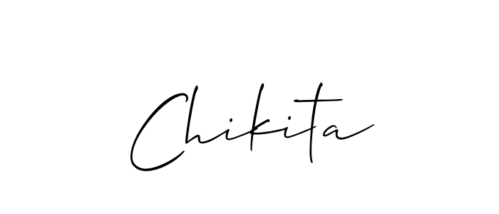 Also You can easily find your signature by using the search form. We will create Chikita name handwritten signature images for you free of cost using Allison_Script sign style. Chikita signature style 2 images and pictures png