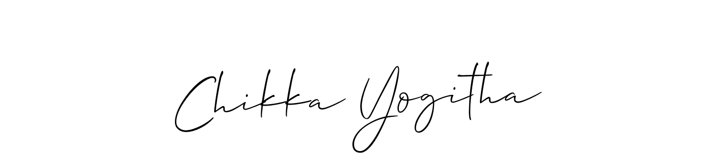 Once you've used our free online signature maker to create your best signature Allison_Script style, it's time to enjoy all of the benefits that Chikka Yogitha name signing documents. Chikka Yogitha signature style 2 images and pictures png
