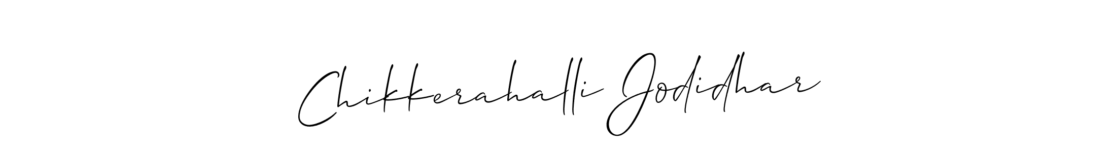 Also You can easily find your signature by using the search form. We will create Chikkerahalli Jodidhar name handwritten signature images for you free of cost using Allison_Script sign style. Chikkerahalli Jodidhar signature style 2 images and pictures png