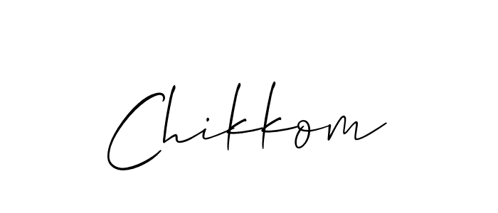 Also You can easily find your signature by using the search form. We will create Chikkom name handwritten signature images for you free of cost using Allison_Script sign style. Chikkom signature style 2 images and pictures png