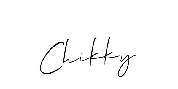 Also we have Chikky name is the best signature style. Create professional handwritten signature collection using Allison_Script autograph style. Chikky signature style 2 images and pictures png