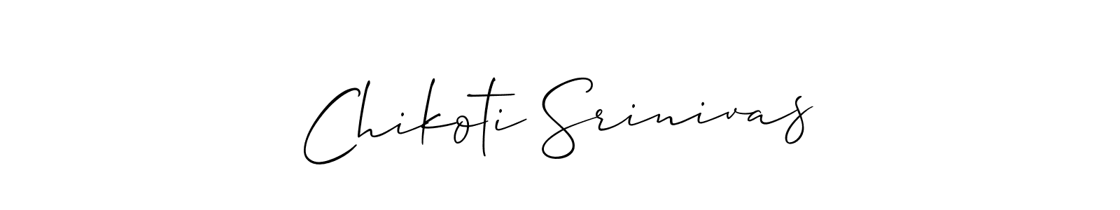 Design your own signature with our free online signature maker. With this signature software, you can create a handwritten (Allison_Script) signature for name Chikoti Srinivas. Chikoti Srinivas signature style 2 images and pictures png