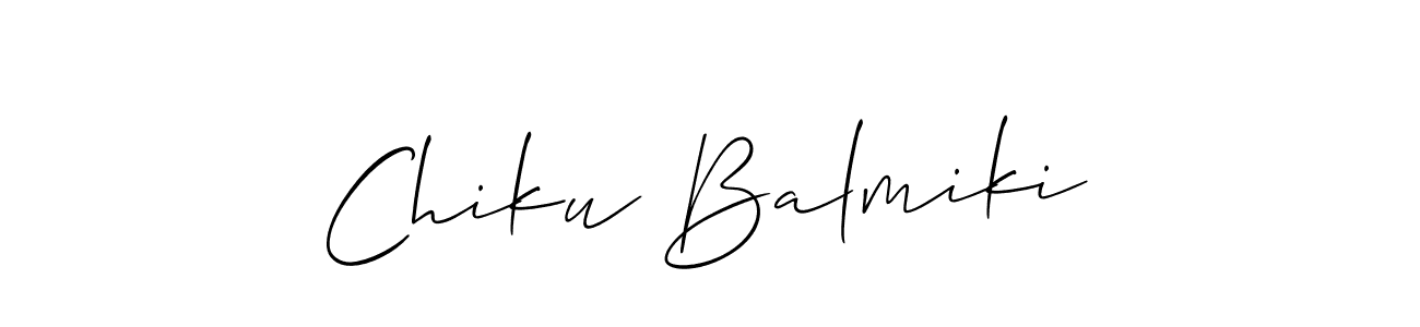 Create a beautiful signature design for name Chiku Balmiki. With this signature (Allison_Script) fonts, you can make a handwritten signature for free. Chiku Balmiki signature style 2 images and pictures png