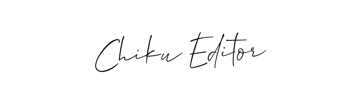 How to Draw Chiku Editor signature style? Allison_Script is a latest design signature styles for name Chiku Editor. Chiku Editor signature style 2 images and pictures png