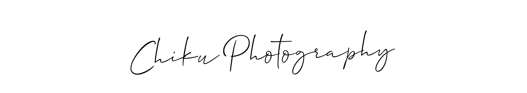 Design your own signature with our free online signature maker. With this signature software, you can create a handwritten (Allison_Script) signature for name Chiku Photography. Chiku Photography signature style 2 images and pictures png