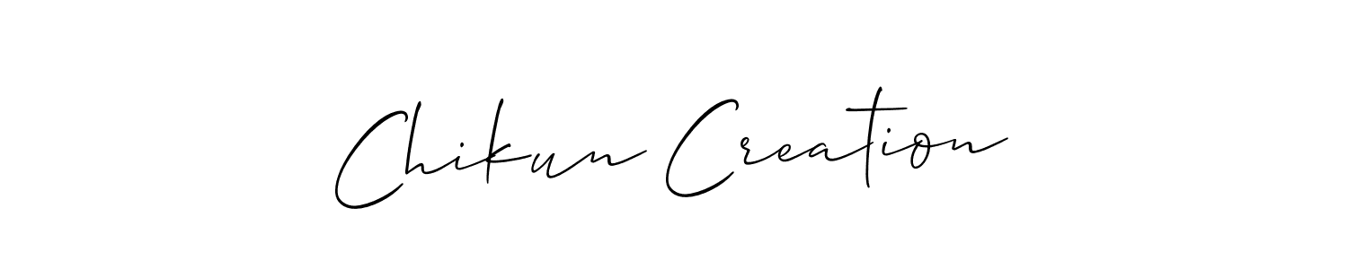How to make Chikun Creation signature? Allison_Script is a professional autograph style. Create handwritten signature for Chikun Creation name. Chikun Creation signature style 2 images and pictures png
