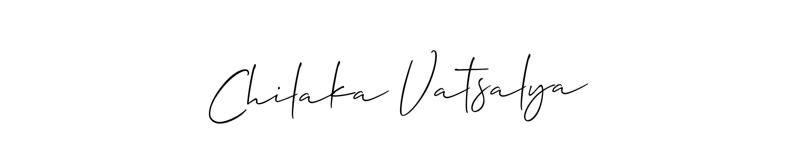 How to make Chilaka Vatsalya signature? Allison_Script is a professional autograph style. Create handwritten signature for Chilaka Vatsalya name. Chilaka Vatsalya signature style 2 images and pictures png