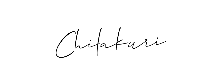 Design your own signature with our free online signature maker. With this signature software, you can create a handwritten (Allison_Script) signature for name Chilakuri. Chilakuri signature style 2 images and pictures png