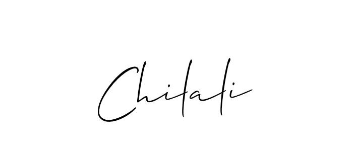 How to make Chilali signature? Allison_Script is a professional autograph style. Create handwritten signature for Chilali name. Chilali signature style 2 images and pictures png