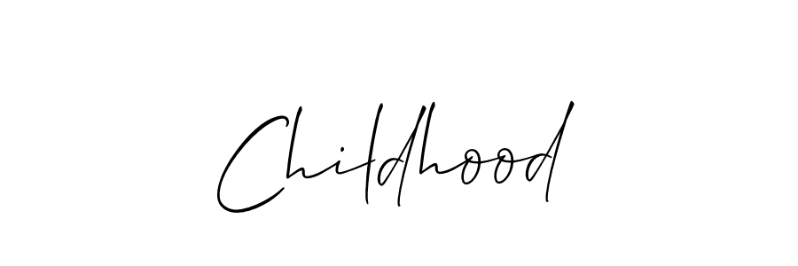 if you are searching for the best signature style for your name Childhood. so please give up your signature search. here we have designed multiple signature styles  using Allison_Script. Childhood signature style 2 images and pictures png