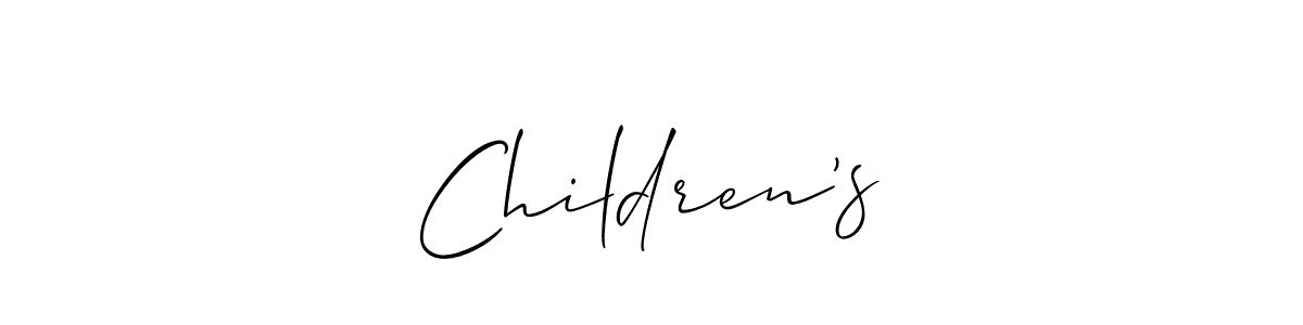 You should practise on your own different ways (Allison_Script) to write your name (Children’s) in signature. don't let someone else do it for you. Children’s signature style 2 images and pictures png