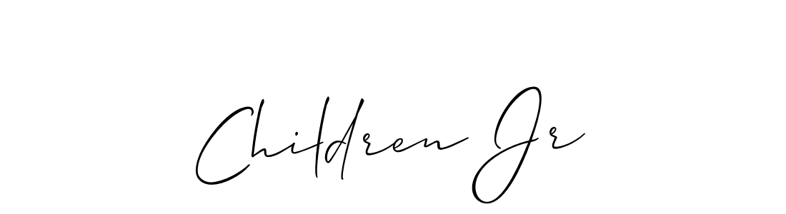 Create a beautiful signature design for name Children Jr. With this signature (Allison_Script) fonts, you can make a handwritten signature for free. Children Jr signature style 2 images and pictures png