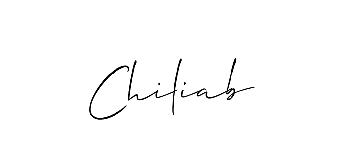 Make a beautiful signature design for name Chiliab. With this signature (Allison_Script) style, you can create a handwritten signature for free. Chiliab signature style 2 images and pictures png