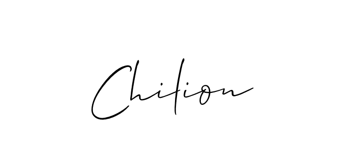 How to make Chilion name signature. Use Allison_Script style for creating short signs online. This is the latest handwritten sign. Chilion signature style 2 images and pictures png