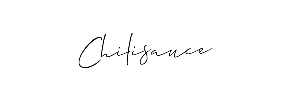 How to Draw Chilisauce signature style? Allison_Script is a latest design signature styles for name Chilisauce. Chilisauce signature style 2 images and pictures png
