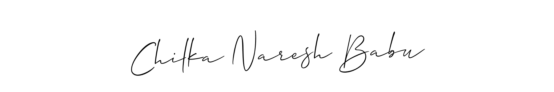 This is the best signature style for the Chilka Naresh Babu name. Also you like these signature font (Allison_Script). Mix name signature. Chilka Naresh Babu signature style 2 images and pictures png