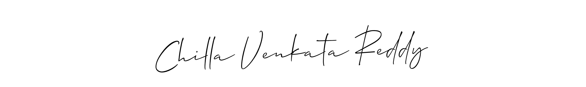 Also we have Chilla Venkata Reddy name is the best signature style. Create professional handwritten signature collection using Allison_Script autograph style. Chilla Venkata Reddy signature style 2 images and pictures png