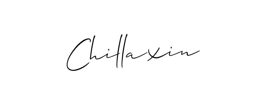 Make a beautiful signature design for name Chillaxin. With this signature (Allison_Script) style, you can create a handwritten signature for free. Chillaxin signature style 2 images and pictures png