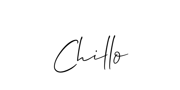 Allison_Script is a professional signature style that is perfect for those who want to add a touch of class to their signature. It is also a great choice for those who want to make their signature more unique. Get Chillo name to fancy signature for free. Chillo signature style 2 images and pictures png