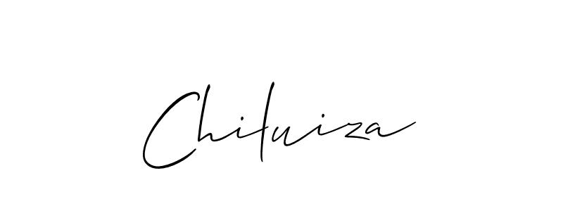 You should practise on your own different ways (Allison_Script) to write your name (Chiluiza) in signature. don't let someone else do it for you. Chiluiza signature style 2 images and pictures png