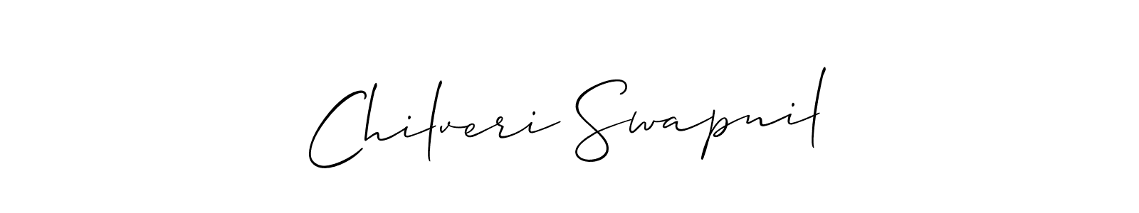 Design your own signature with our free online signature maker. With this signature software, you can create a handwritten (Allison_Script) signature for name Chilveri Swapnil. Chilveri Swapnil signature style 2 images and pictures png