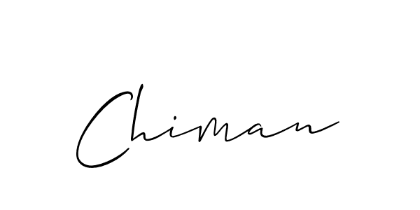 Allison_Script is a professional signature style that is perfect for those who want to add a touch of class to their signature. It is also a great choice for those who want to make their signature more unique. Get Chiman name to fancy signature for free. Chiman signature style 2 images and pictures png