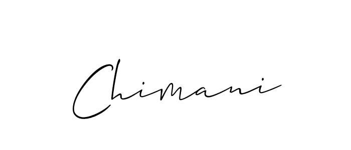 Also we have Chimani name is the best signature style. Create professional handwritten signature collection using Allison_Script autograph style. Chimani signature style 2 images and pictures png