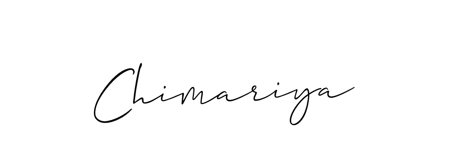 Make a beautiful signature design for name Chimariya. With this signature (Allison_Script) style, you can create a handwritten signature for free. Chimariya signature style 2 images and pictures png