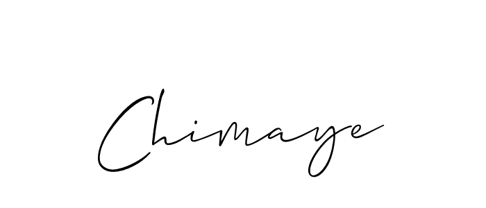 How to make Chimaye signature? Allison_Script is a professional autograph style. Create handwritten signature for Chimaye name. Chimaye signature style 2 images and pictures png