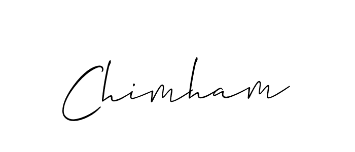 Chimham stylish signature style. Best Handwritten Sign (Allison_Script) for my name. Handwritten Signature Collection Ideas for my name Chimham. Chimham signature style 2 images and pictures png