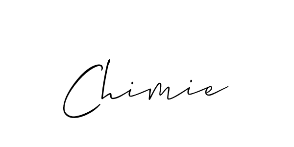 You should practise on your own different ways (Allison_Script) to write your name (Chimie) in signature. don't let someone else do it for you. Chimie signature style 2 images and pictures png