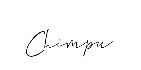 Also we have Chimpu name is the best signature style. Create professional handwritten signature collection using Allison_Script autograph style. Chimpu signature style 2 images and pictures png