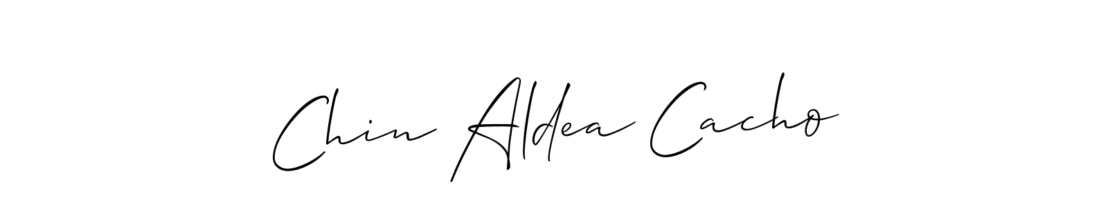 How to Draw Chin Aldea Cacho signature style? Allison_Script is a latest design signature styles for name Chin Aldea Cacho. Chin Aldea Cacho signature style 2 images and pictures png