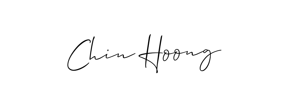 How to make Chin Hoong signature? Allison_Script is a professional autograph style. Create handwritten signature for Chin Hoong name. Chin Hoong signature style 2 images and pictures png