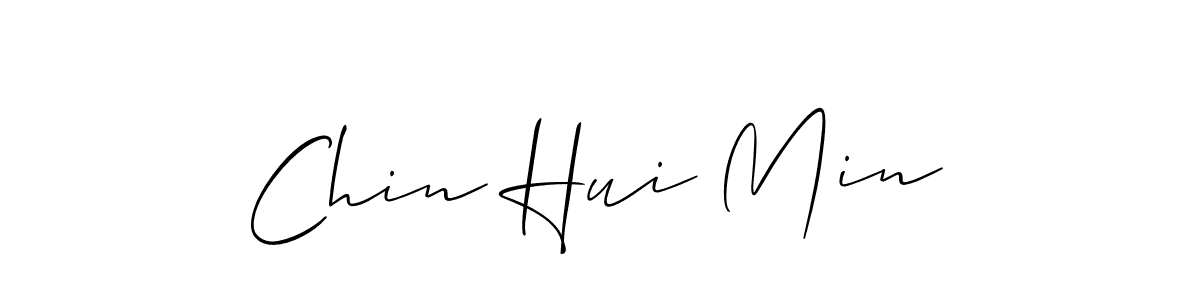 Use a signature maker to create a handwritten signature online. With this signature software, you can design (Allison_Script) your own signature for name Chin Hui Min. Chin Hui Min signature style 2 images and pictures png