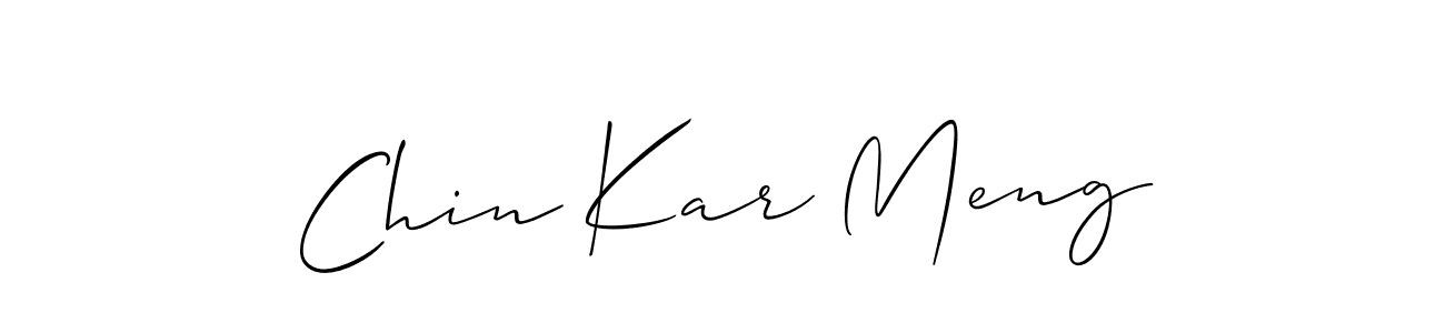 Design your own signature with our free online signature maker. With this signature software, you can create a handwritten (Allison_Script) signature for name Chin Kar Meng. Chin Kar Meng signature style 2 images and pictures png