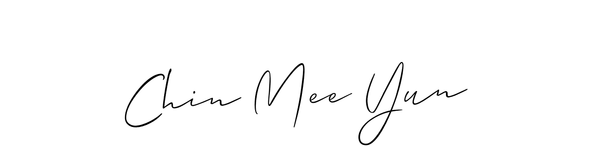 Allison_Script is a professional signature style that is perfect for those who want to add a touch of class to their signature. It is also a great choice for those who want to make their signature more unique. Get Chin Mee Yun name to fancy signature for free. Chin Mee Yun signature style 2 images and pictures png