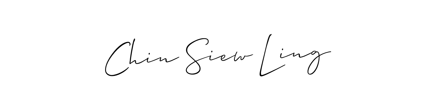 The best way (Allison_Script) to make a short signature is to pick only two or three words in your name. The name Chin Siew Ling include a total of six letters. For converting this name. Chin Siew Ling signature style 2 images and pictures png