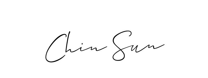 Best and Professional Signature Style for Chin Sun. Allison_Script Best Signature Style Collection. Chin Sun signature style 2 images and pictures png