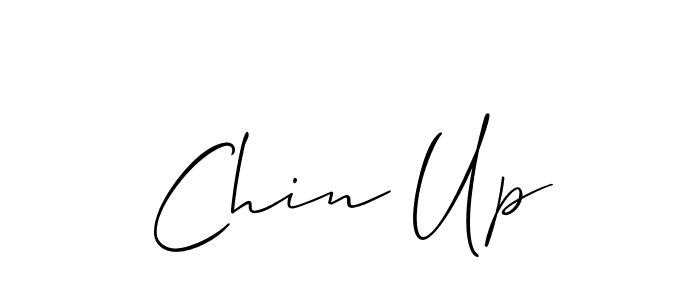 Design your own signature with our free online signature maker. With this signature software, you can create a handwritten (Allison_Script) signature for name Chin Up. Chin Up signature style 2 images and pictures png