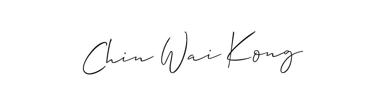 The best way (Allison_Script) to make a short signature is to pick only two or three words in your name. The name Chin Wai Kong include a total of six letters. For converting this name. Chin Wai Kong signature style 2 images and pictures png