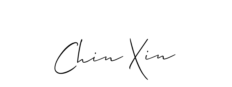 Design your own signature with our free online signature maker. With this signature software, you can create a handwritten (Allison_Script) signature for name Chin Xin. Chin Xin signature style 2 images and pictures png