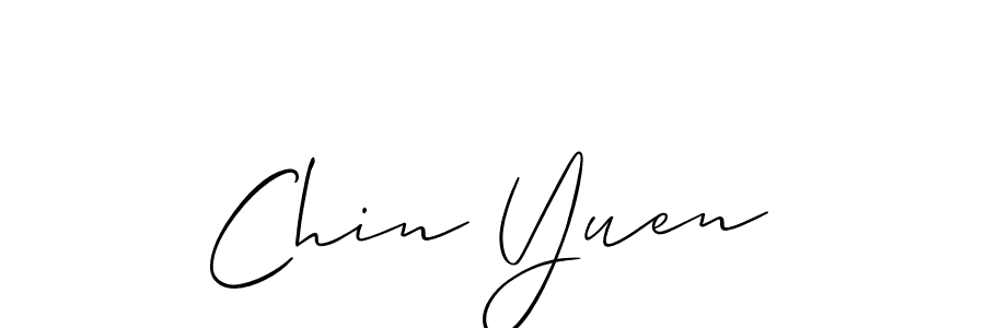 Make a beautiful signature design for name Chin Yuen. With this signature (Allison_Script) style, you can create a handwritten signature for free. Chin Yuen signature style 2 images and pictures png