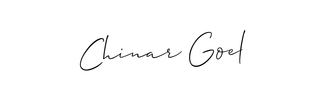 Also You can easily find your signature by using the search form. We will create Chinar Goel name handwritten signature images for you free of cost using Allison_Script sign style. Chinar Goel signature style 2 images and pictures png