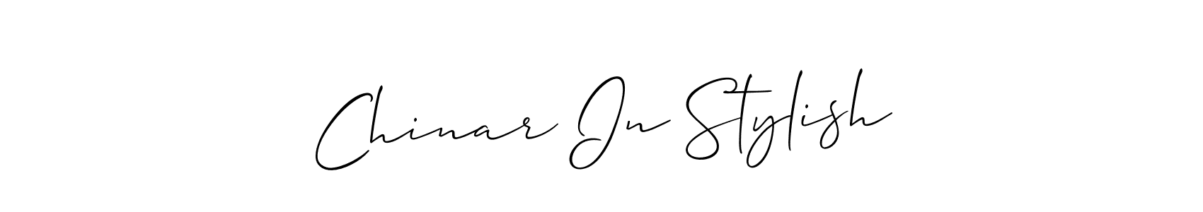 It looks lik you need a new signature style for name Chinar In Stylish. Design unique handwritten (Allison_Script) signature with our free signature maker in just a few clicks. Chinar In Stylish signature style 2 images and pictures png