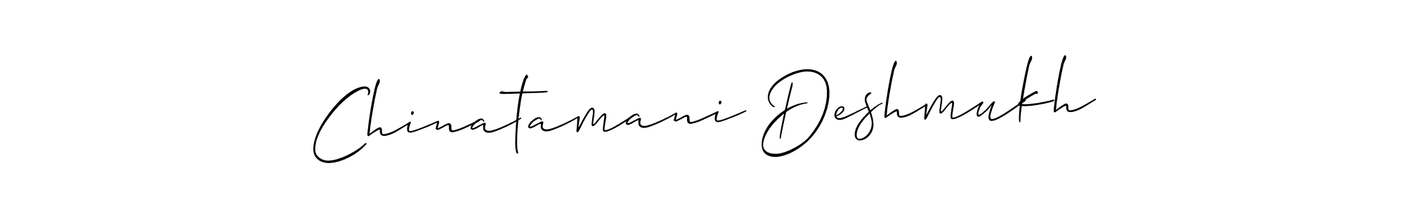 How to make Chinatamani Deshmukh signature? Allison_Script is a professional autograph style. Create handwritten signature for Chinatamani Deshmukh name. Chinatamani Deshmukh signature style 2 images and pictures png