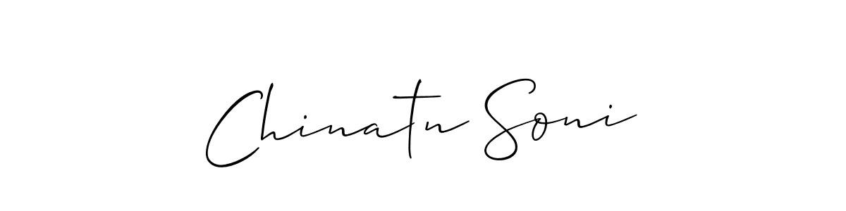 Use a signature maker to create a handwritten signature online. With this signature software, you can design (Allison_Script) your own signature for name Chinatn Soni. Chinatn Soni signature style 2 images and pictures png